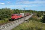 151 151 mit einem Gterzug am 06.09.2011 unterwegs bei Laaber.