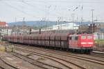 151 039 schlngelt sich durch den Hbf Paderborn bers gegen Gleis am 10.08.12 Richtung Soest.