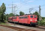 151 021-3 und eine weitere 151 mit einem Kohlezug in Dsseldorf-Eller am 28.06.2012