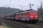 151 014-8 unterwegs in Diensten der RBH als 269 mit 151 144-3 in Kln-West 5.1.2013