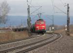 151 101-3 mit Kesselwagenzug in Fahrtrichtung Sden. Aufgenommen am 11.04.2013 kurz vor Wehretal-Reichensachsen.