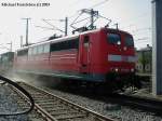 151 150-0 mit einem Gterzug am 16.April 2003 im Bahnhof Wien Meidling