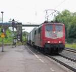 151 134-4 mit KLV-Zug in Fahrtrichtung Norden. Aufgenommen in Eichenberg am 13.06.2013.