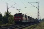 151 037-9 und 151 031-2 mit einen leeren Kohlezug Richtung Norden am 20.10.13.
