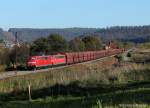 151 077 und 048 halfen am 31.10.13 zwei 185ern den Spessart zu bezwingen