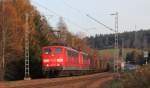 151 141-9 und 151 169-0 mit dem EK 55834 bei St.Georgen 18.11.13