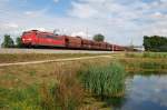 151 087 mit Kohlezug bei Hattenhofen (13.08.2013)