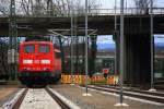 151 168-2,185 164-1 und  139 554-0 alle drei von DB stehen auf neuen Abstellgleis in Aachen-West am Nachmittag vom 5.1.2014.