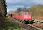 151 109-6 & 151 031-2 bei Unkel am 22.02.2014