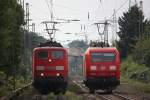 151 101 und 145 005 am 24.8.13 in Ratingen-Lintorf.