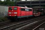 151 157-5 durchfuhr mit einen stahlzug hh-harburg am 27.06.14