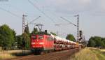 151 109-6 mit einem Autozug bei Thüngersheim 18.6.14