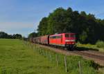 151 055 mit einem Güterzug am 08.08.2014 bei Vogl.