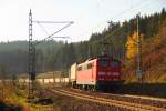 151 028-8 DB als Schublok ber die Frankenwaldrampe am 03.11.2014.