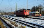 Am 06.02.2015 kam die 151 155-9 von der DB aus Richtung Magdeburg nach Stendal .