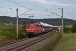 151 125 mit GA 52860 Ingolstadt Hbf - Emden Hbf VW am 18.09.2014 bei Oberdachstetten