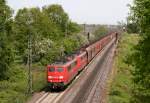 151 119 mit GM 60379 (Hamburg-Waltershof–Beddingen) am 18.05.2012 zwischen Uelzen und Klein Sstedt