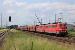 151 100 + 151 034 mit dem Kohlependel am 25.06.2015 in Hilden