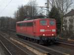 151 038-7 als LZ bei der durchfahrt des Hp Bochum Hamme.