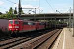 Durchfahrt am 13.08.2014 von 151 110-4 zusammen mit 151 095-7 und einem Erzbomder von Hamburg Hansaport nach Beddingen VPS in Hamburg Harburg. 