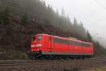 151 055-1 DBSR bei Steinbach im Frankenwald am 03.12.2015.