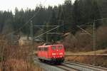 151 169-0 DBSR bei Steinbach im Frankenwald am 03.12.2015.