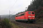 151 040-3 DBSR bei Steinbach im Frankenwald am 03.12.2015.