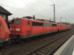 9180 6151 088 D-DB im Bahnhof Bebra zusammen mit sieben weiteren Loks.