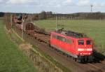 151 032 mit EZ 51455 (Maschen Rbf–Seelze Rbf) am 13.04.2015 zwischen Maschen Rbf und Jesteburg