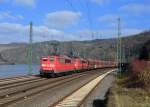 151 052 + 151 002 mit einem Kohlezug am 16.02.2016 bei St.