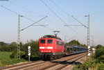 151 032-0 mit einem leeren Autozug bei Köndringen 20.7.16