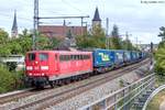 151 029 hatte mit am 4.9.15 gerade den Bahnhof Ochsenfurt passiert.