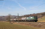 151 038-7 mit dem DGS 95642 (Offenburg Gbf-Donauwörth) bei Uhingen 17.2.19