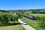 151 119 mit dem Henkelzug am 01.06.2020 bei Wörnitzstein.