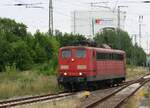 Düngerzug für den Binnenhafen Anklam am 19.07.2021 . Die eigentliche Zuglok EGP 151 167-4 wird hier gerade nach Gleis 7 gefahren.