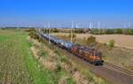 151 017 mit einem Kesselzug am 30.09.2022 bei Ovelgünne.