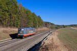 151 134	Hectorrail  Beckert  als Tfzf bei Hagenbüchach Richtung Würzburg, 09.03.2022
