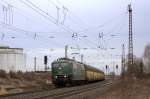 151 124-5 zieht am 31.01.'13 einen ARS-Zug bei Nordstemmen sdwrts