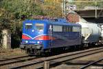 151 033-8 der SRI fuhr am 24.10.13 mit einen silozug durch hh-harburg