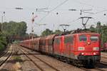 RBH 262 (151 152)+ RBH 273 (151 083) am 2.7.13 mit einem Kohlezug von Oberhausen-West nach Plochingen in Dsseldorf-Rath.