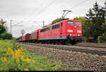 Gemischter Gz mit 151 167-4 der Railpool GmbH, vermietet an die DB, fährt in Asperg auf der Bahnstrecke Stuttgart–Würzburg (Frankenbahn | KBS 780) Richtung Kornwestheim.