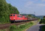 151 139-3 und eine weitere 151 fahren am 02.06.2012 mit dem Xpedys Zug in Richtung Aachen durch Bonn-Limperich