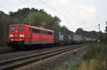 DB 151 029 befindet sich am 02.10.14 mit einem KLV-Zug in Vehrte auf dem Weg Richtung Osnabrück.
