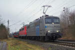 Aluzug am 30.12.2020 in Lintorf mit Lokomotive 151 062-7 an der Spitze.