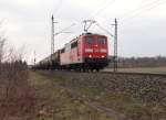 151 006-4 fährt am 13.03.15 durch Neu-Ulm.