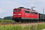 Der E-Lok Klassiker, die 151 016-3 der DB bei Übersee am Chiemsee am 20.08.15 