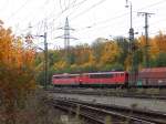 Kurz vor Ende kam dann noch ein 3ter Güterzug mit unbekannten 151 aber hier diesmal eine 155er im Schlepp durch Gremberg gefahren.