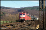 151020 am 14.01.1998 um 12.47 Uhr mit Güterzug in Richtung Hannover bei Freden.