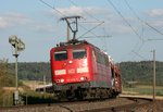 151 075 mit GA 52860 (Ingolstadt Hbf–Osnabrück Rbf) am 08.09.2016 zwischen Lehrberg und Oberdachstetten