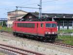 155 179 wurde in Wismar vor der Drehscheibe abgestellt.